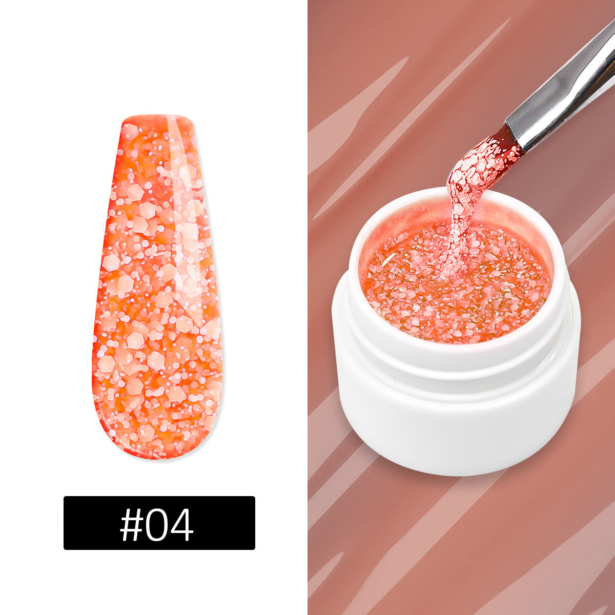 Multicolor Luxury Snowflake Nail Gel Super Shiny