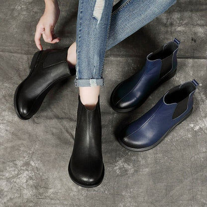 Round Toe Simple Flat Cotton Shoes And Ankle Boots