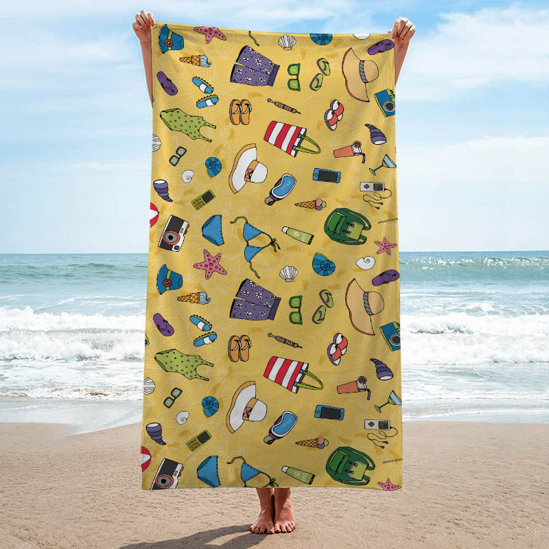 Creative Print Sunscreen Beach Towel Shawl