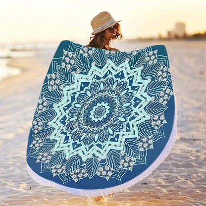 Microfiber Beach Quick-drying Tassel Printed Shawl