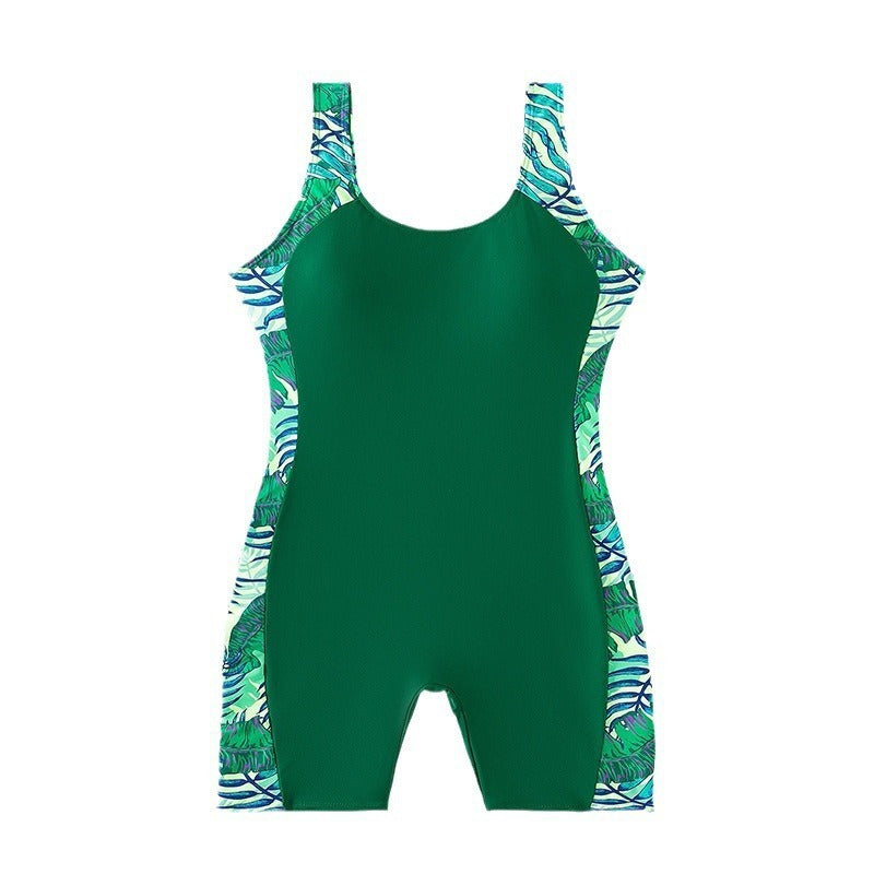 Women's One-piece Swimming Suit Fashion Printed Belly Covered