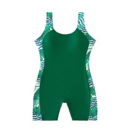 Women's One-piece Swimming Suit Fashion Printed Belly Covered