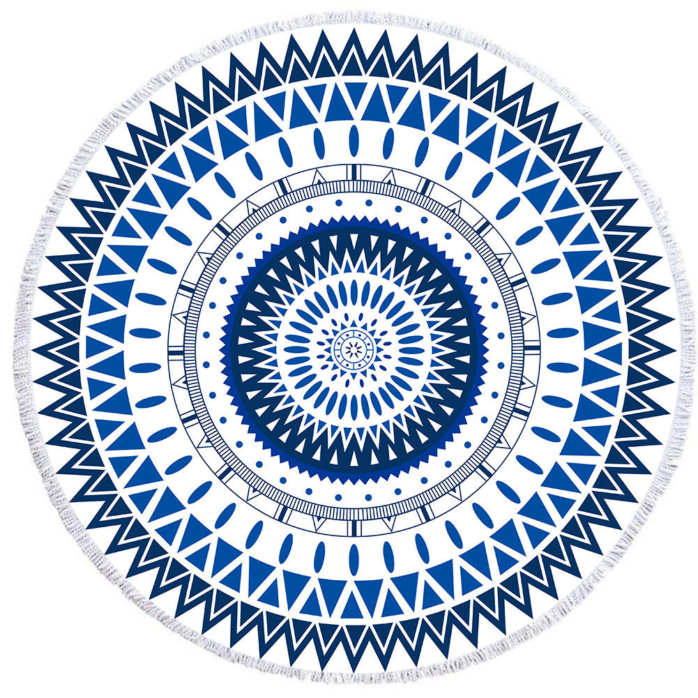 Round Printed Beach Towel Microfiber Plus Flow