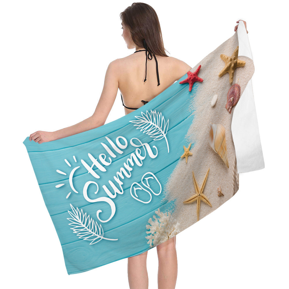 Creative Print Sunscreen Beach Towel Shawl