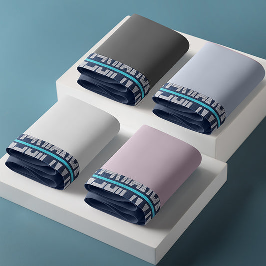 Ice Silk Men's Underwear Cotton Crotch Antibacterial Thin Breathable Loose