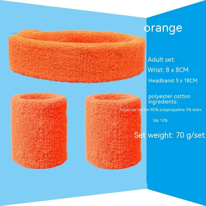 Sports Sweat-absorbent Wristband Headband Hairband Suit