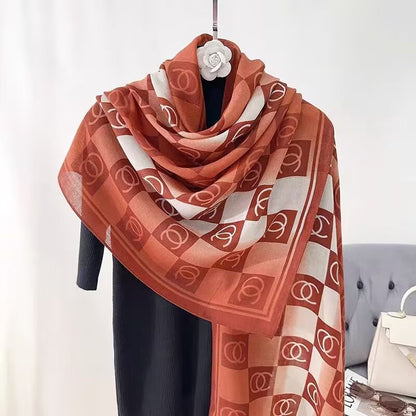 Cotton And Linen Scarf Thin And Silky Shawl Travel Sun-proof Beach Towel For Women