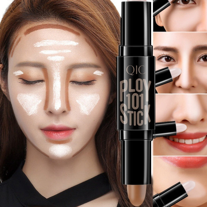 Long Lasting Fadeless Makeup Double-headed Highlight Concealer Contour Stick