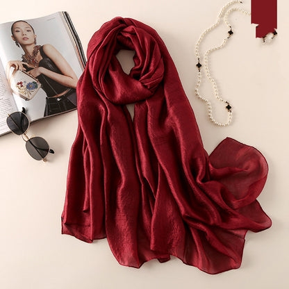 Fashion Beach Towel Sun Protection Shawl Silk Scarf Women