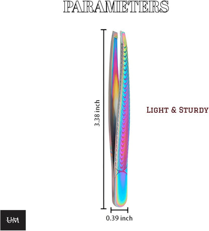 Hair Removal Tweezer Slanted Eyebrow Tweezer Tweezers For Men, Women And Kids, Stainless Steel Titanium