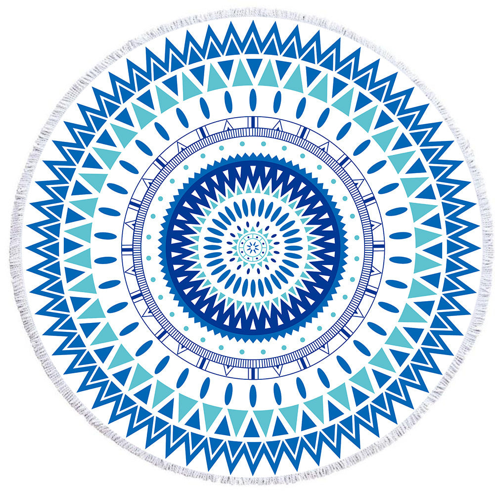 Round Printed Beach Towel Microfiber Plus Flow