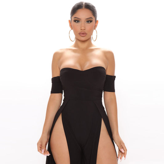 Women's Fashion Mesh Print Sheer Pant Set