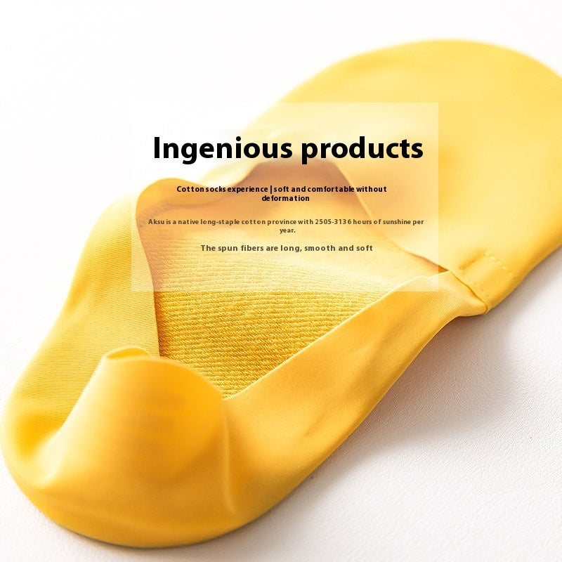 Ice Silk Socks Women's Boat Socks Summer Thin Cotton Bottom