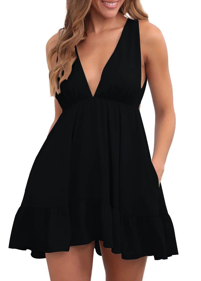 Backless Sleeveless Sling Dress Women