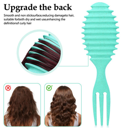 Curling Comb, Men's And Women's Curling Comb, Suitable For Styling And Shaping Long Hair, Wavy Hair With Damaged Hair Quality, Blue, Banned Platform Amazon