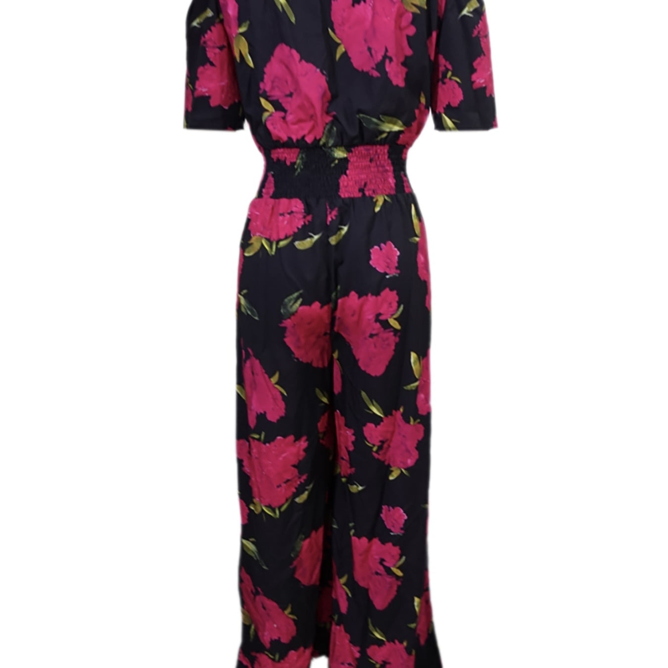 Ladies' One Shoulder Floral Print Waist Cinching Off Shoulder Sexy Fashion Jumpsuit