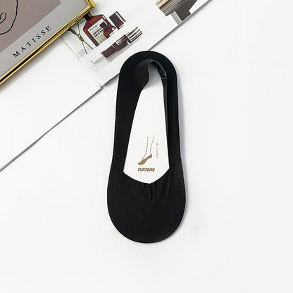 Ice Silk Socks Women's Boat Socks Summer Thin Cotton Bottom