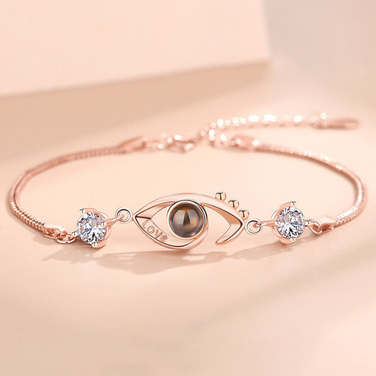 S925 Silver Devil's Eye Projection Bracelet for Women