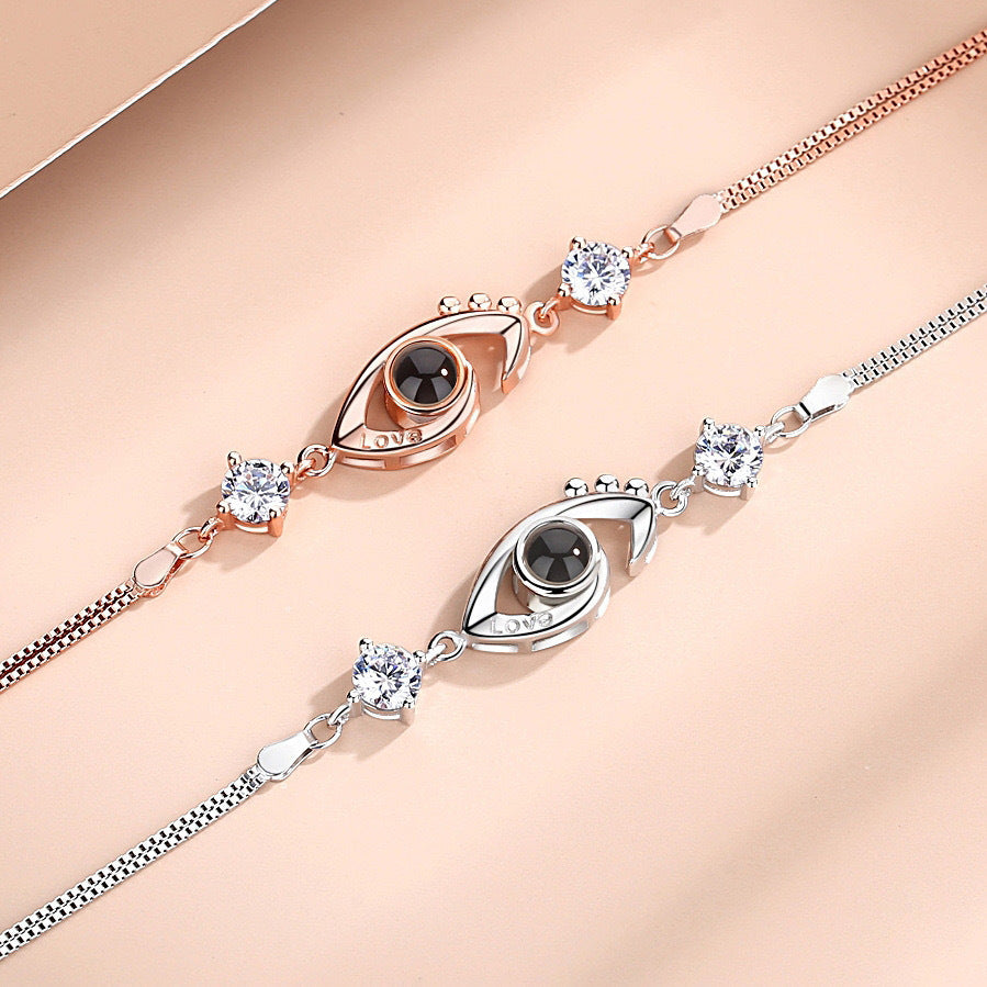 S925 Silver Devil's Eye Projection Bracelet for Women