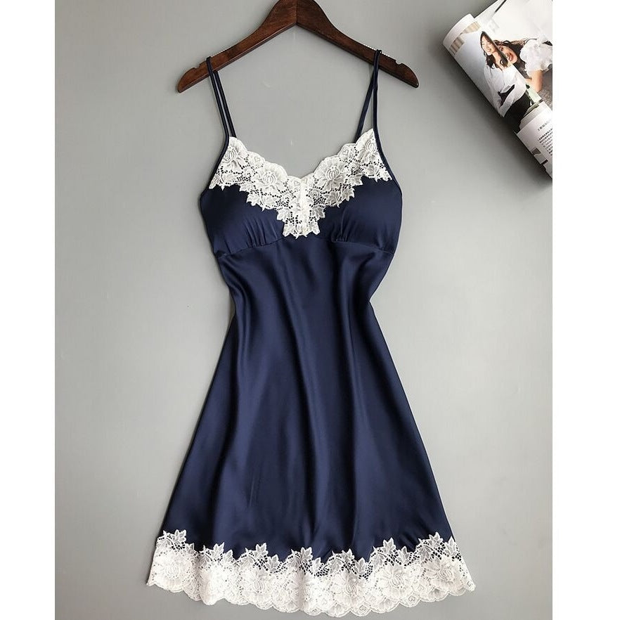 Sexy Sling Home Pajamas Suspenders Pajamas Color Lace