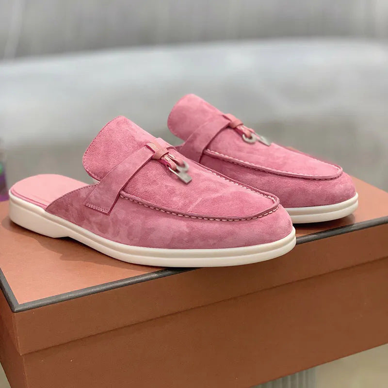 Lightweight Closed-toe Slippers Casual Large Size Flats