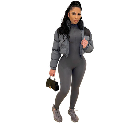 Women's Coat Fashionable Brand Classic Cotton-padded Jacket European And American Short Flight Jacket