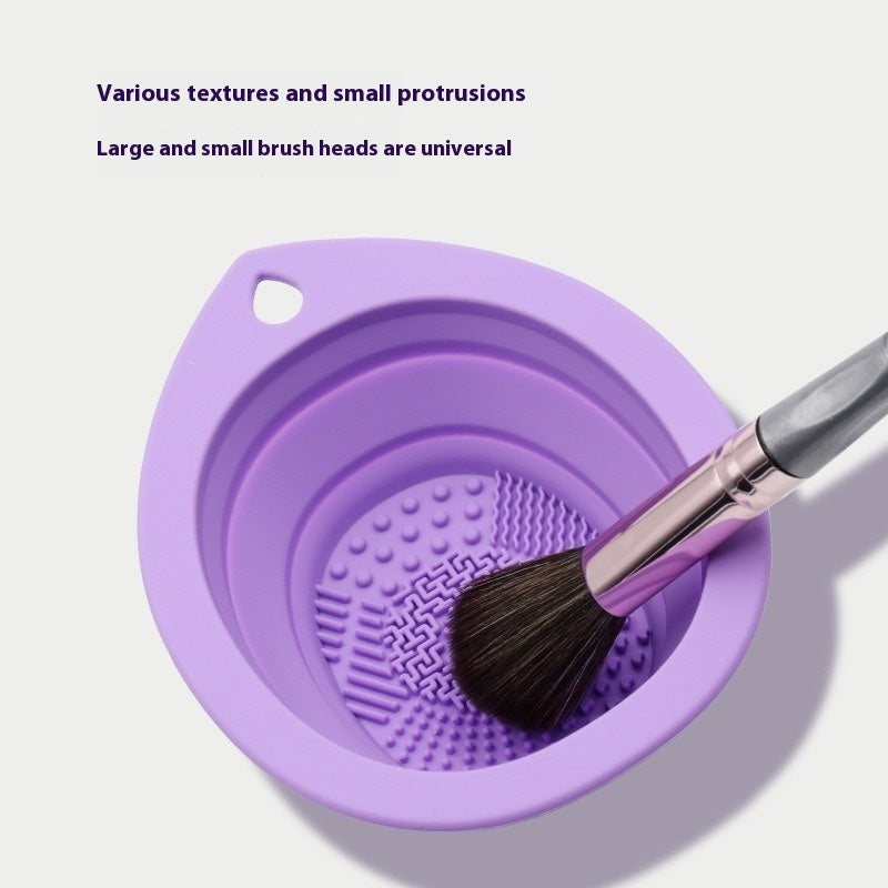Folding Silicone Solid Color Beauty Tools Pad For Washing Brush