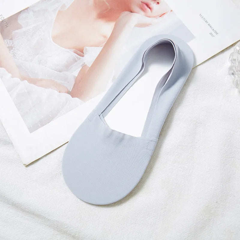 Ice Silk Socks Women's Boat Socks Summer Thin Cotton Bottom