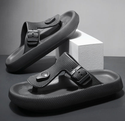 EVA Buckle Flip-flop Fashion Non-slip Slip-on Slippers Outdoor Dual-use Beach Shoes