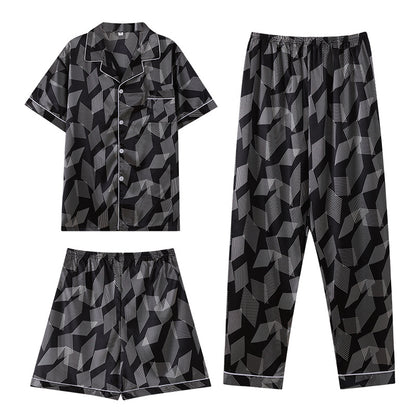 Men S Ice Silk Double Short Suit