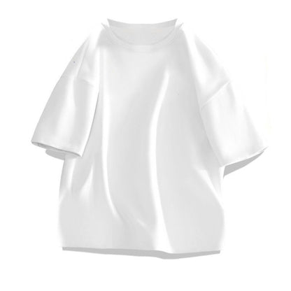 Cotton Short Sleeve T-shirt Men's Loose And Simple Printed Top