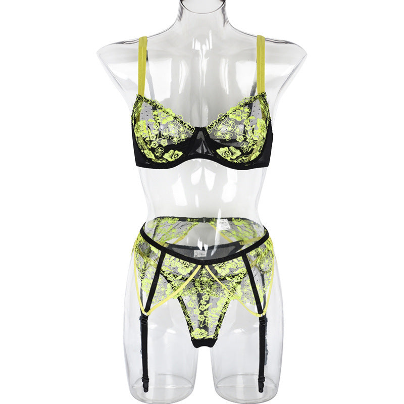 Women's Embroidered Lace Underwired Shapewear