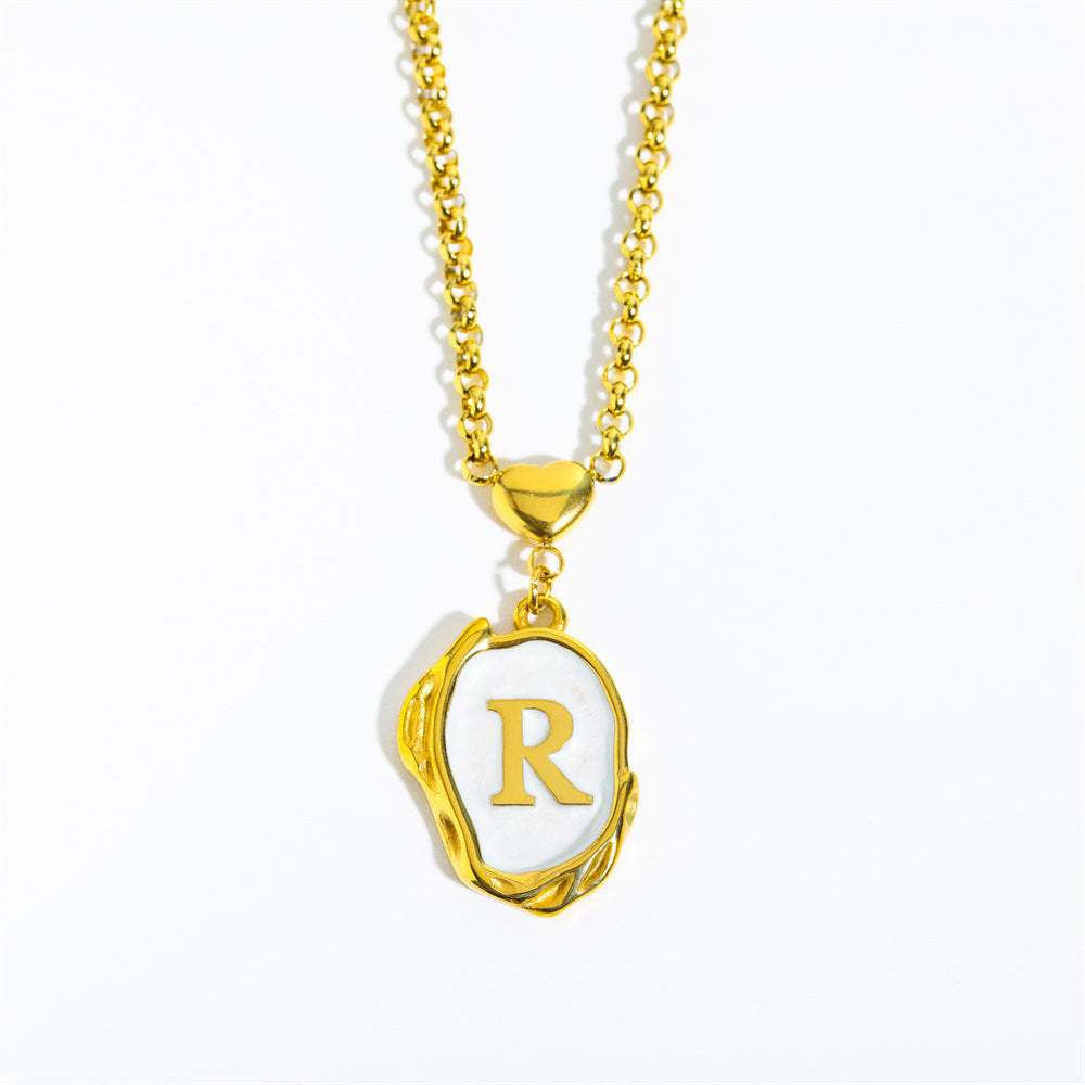English Letters 26 Capital Initials Pendant Necklace