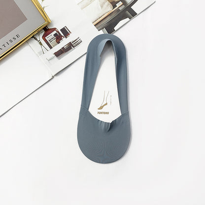 Ice Silk Socks Women's Boat Socks Summer Thin Cotton Bottom