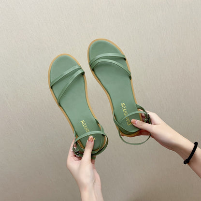 Ins Flat Double Roman Sandals