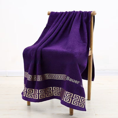 Wide Satin Jacquard Beach Cotton Bath Towel