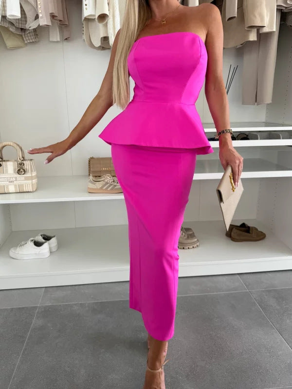 Spring Women's Clothes Sheath Off-shoulder Suit Women