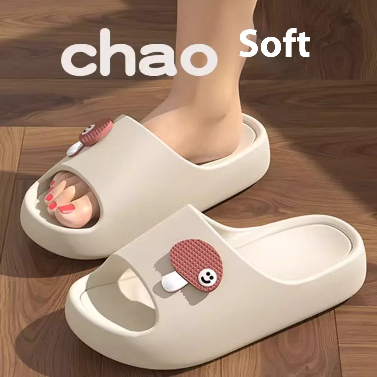 Cute Cartoon Dog Slippers Non-slip Floor Bathroom Slipper Summer Women's House Shoes