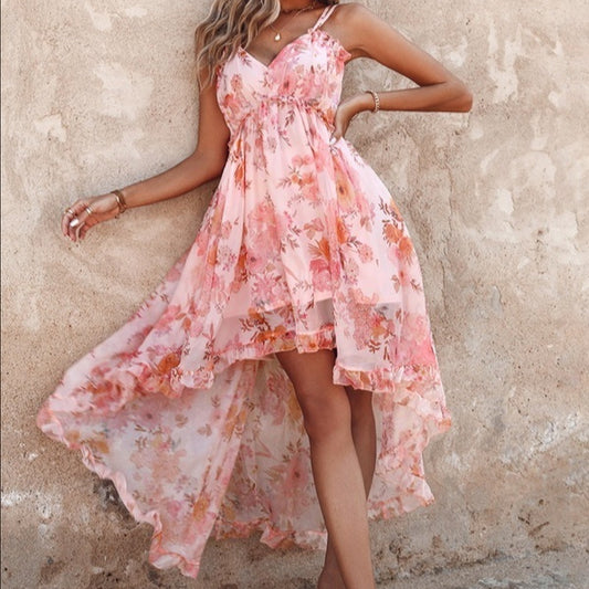 New Suspender Loose Chiffon Dress Women