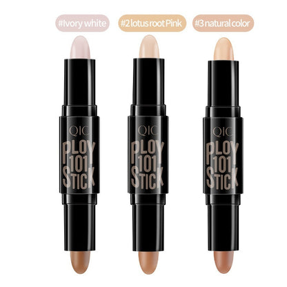 Long Lasting Fadeless Makeup Double-headed Highlight Concealer Contour Stick
