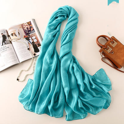 Fashion Beach Towel Sun Protection Shawl Silk Scarf Women