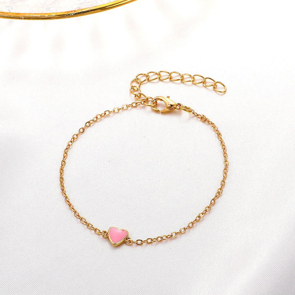 Niche Design Peach Heart Bracelet Valentine's Day Girlfriend Gift