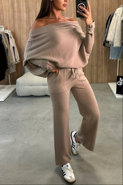 Temperament Commute Women's Solid Color Fashion Casual Two-piece Suit