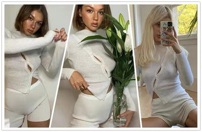 Women's Fashion Irregular Simple Knitting Cardigan