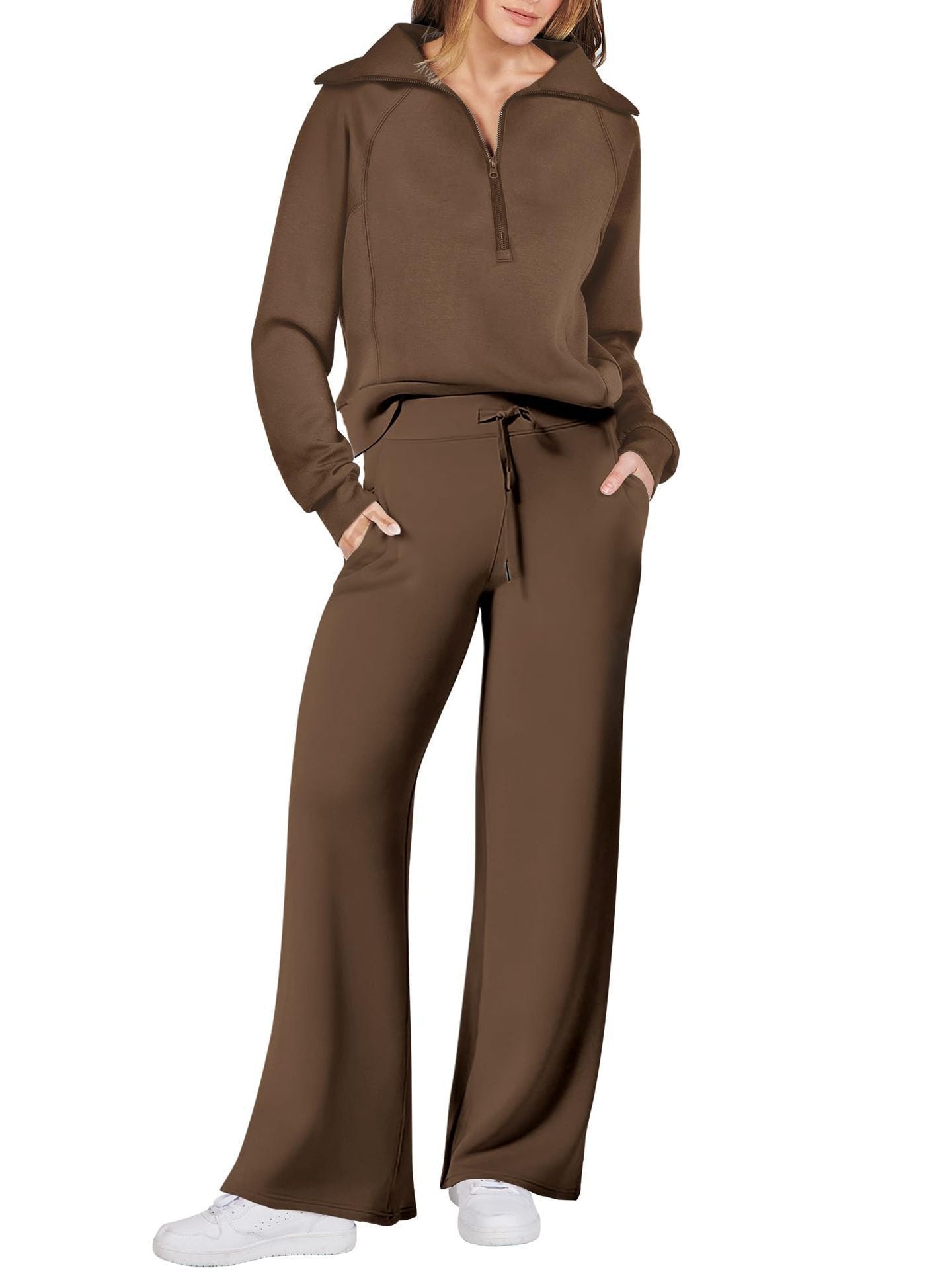 Loose Wide Leg Pants Sports Suit