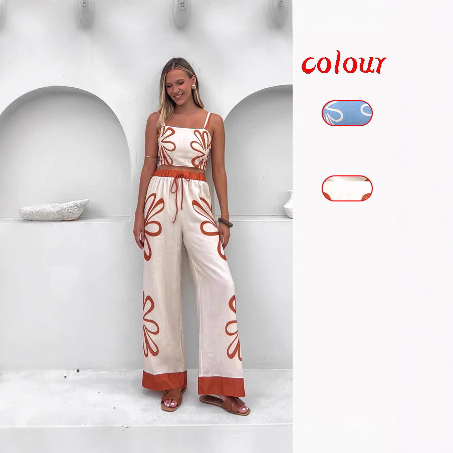 Top Wide Leg Pants Suit