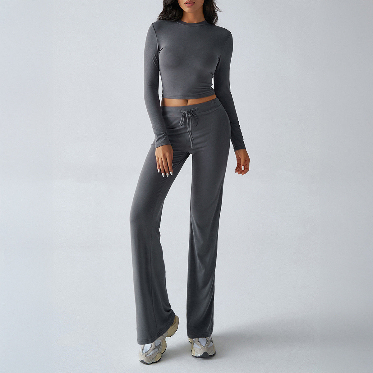 Sleeve Straight-leg Pants Suit