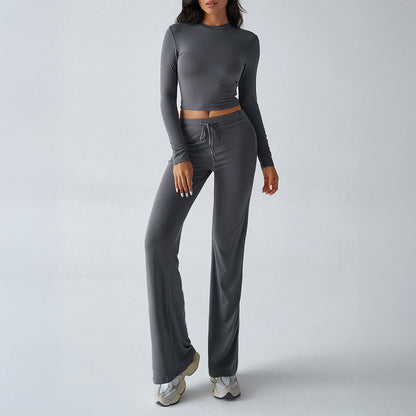 Sleeve Straight-leg Pants Suit