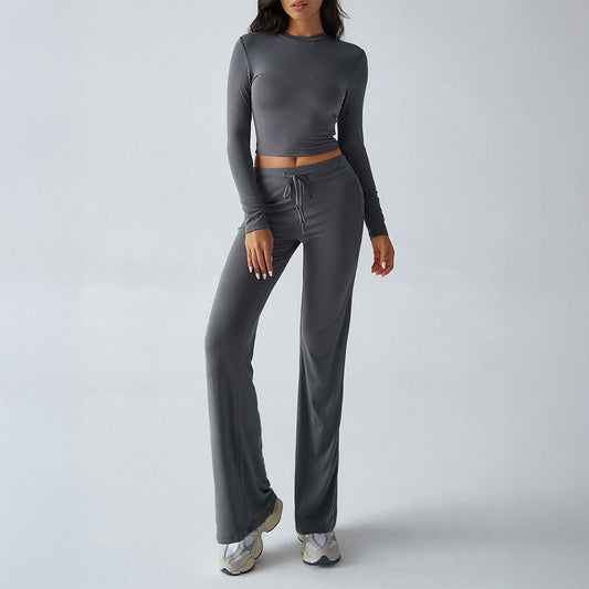 Sleeve Straight-leg Pants Suit