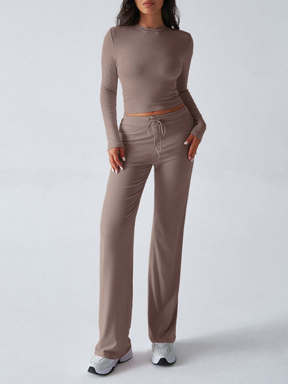 Sleeve Straight-leg Pants Suit